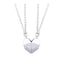 Magnetic Heart Couple Necklace Set with Stone Pendant