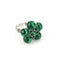 Handmade Winding Natural Crystal Stone Beaded Flower Adjustable Ring R21