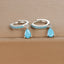 1 Pair Geometric Water Drop Zircon Stainless Steel Earrings