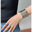 Fashion Solid Color Metal Plated Wide Cuff Bracelet for Women