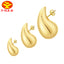 1 Pair Simple Style Classic Style Water Droplets Plating 316L Stainless Steel  18K Gold Plated Ear Studs