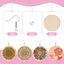 1 Set 5mm Wooden Round Hook Earring Findings DIY Kit - 200pcs Unfinished Blank Earrings Pendants