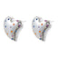 1 Pair Elegant Heart Shape Inlay Copper Zircon 18K Gold Plated Earrings