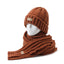 Unisex Simple Style Solid Color Knit Wool Cap and Scarf Set