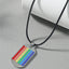 Rainbow Pendant Stainless Steel Necklace - Six-Color Fashion Accessory