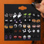 Halloween Pumpkin and Skull Cartoon Stud Earrings Set - 20 Pairs