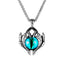 Fashion Devil's Eye Retro Punk Spaceship Blue Eyes Stainless Steel Pendant Necklace