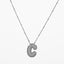 IG Style Minimalist Letter Zircon Pendant Necklace - Gold & Silver Plated