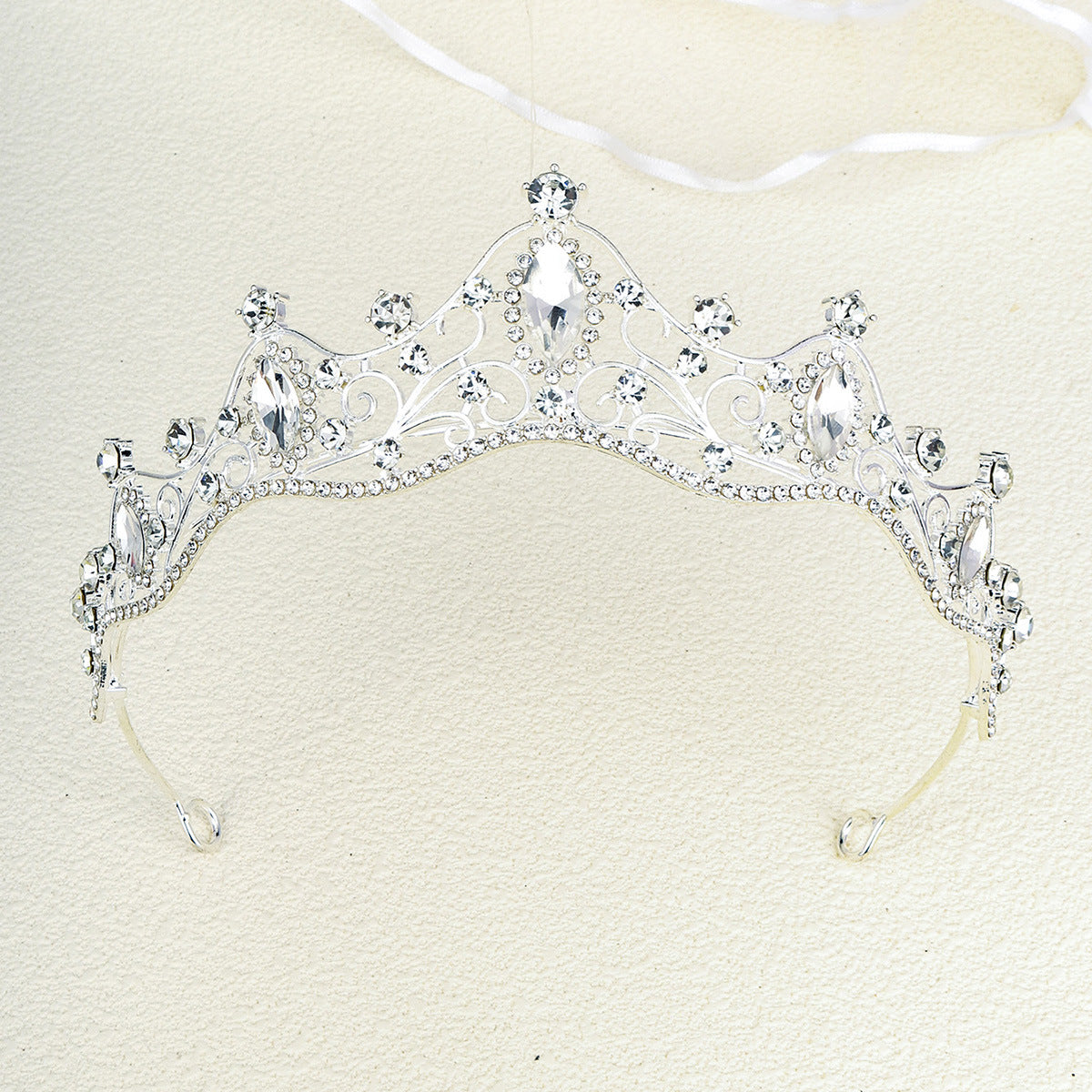 Women's Luxury Rhinestone Alloy Princess Crown Tiara for Bridal Wedding Accessories