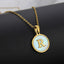 Simple Style Round Letter Titanium Steel Necklace Plating Stainless Steel Necklaces