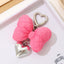 Sweet Heart Bow Knot Macaron Keychain Pendant