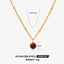 Simple Style Round Stainless Steel Titanium Steel Plating Inlay Birthstone 18K Gold Plated Pendant Necklace