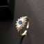 18K Gold Plated Colorful Zircon Eye Open Ring