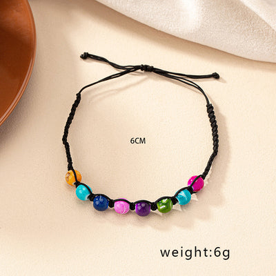 Bohemian Colorful Beaded Knitted Rope Women's Bracelet