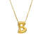 304 Stainless Steel Gold Plated Bubble Letter Necklace