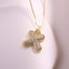 Vintage 18k Gold Plated Zircon Initial Pendant Necklace