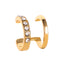 Elegant Double C U-Shaped Diamond Ear Cuff Clip