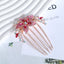 Retro Rhinestone Flower Hair Comb and Metal Hairpin Set