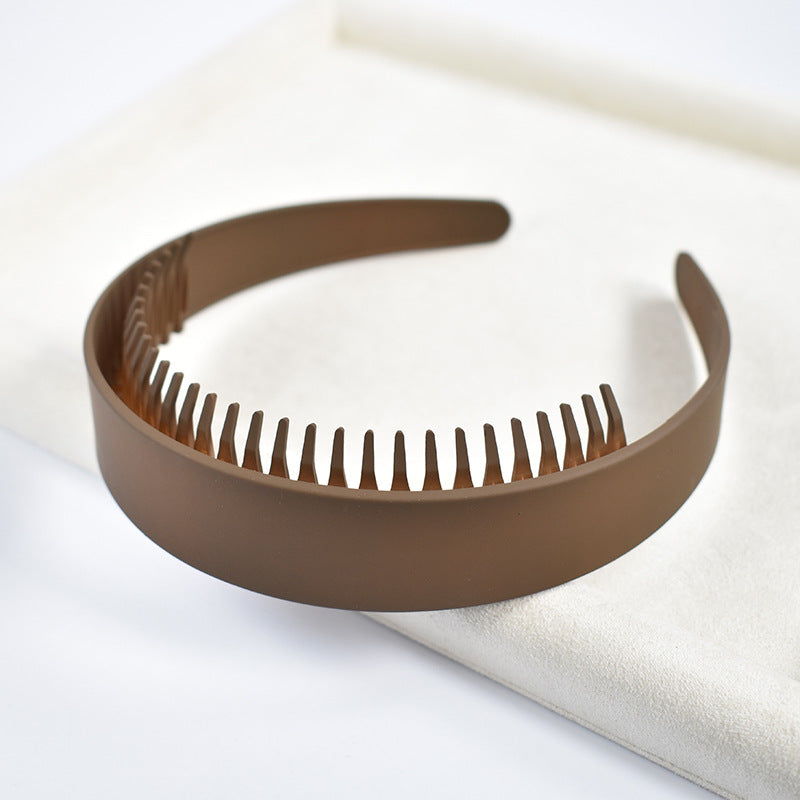 Women's Solid Color ABS Hair Band with Anti-Slip Teeth