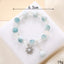 Lady Sweet Classic Pentagram Bell Crystal Alloy Moonstone Bracelets for Women