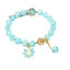 Chrysanthemum Crystal Beaded Women's Bracelet - Colorful Floral Design