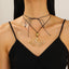 Exaggerated Geometric Alloy Pendant Necklace for Women