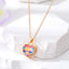 Heart Shape Crystal Pendant Necklace for Women - Colorful Alloy Design