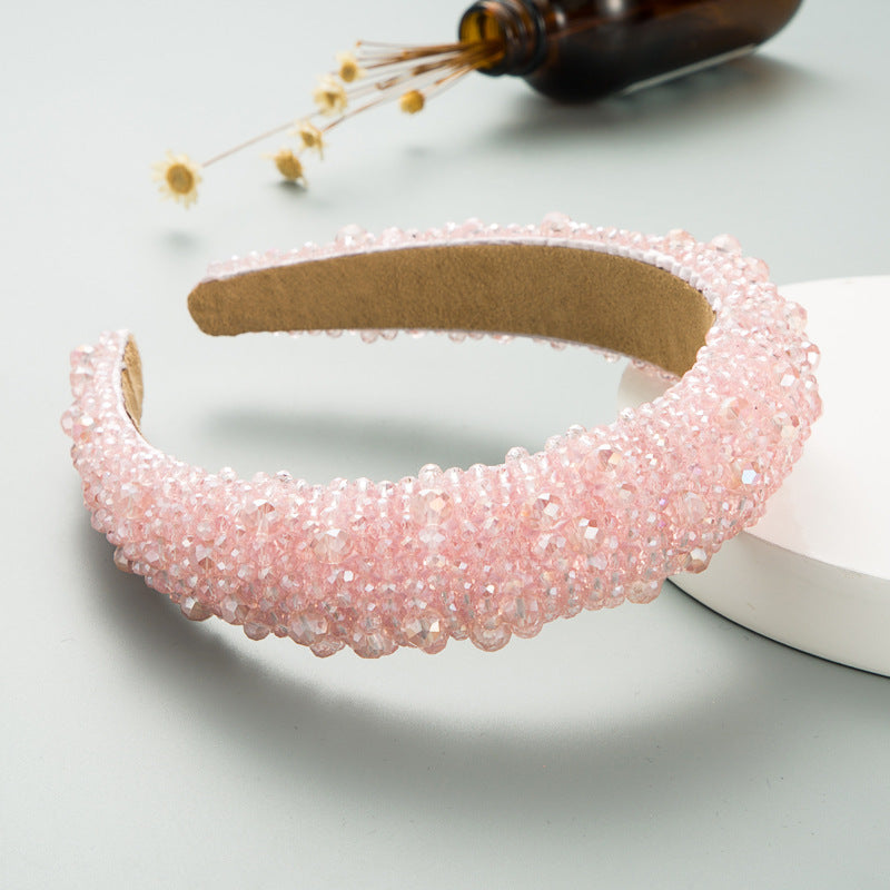 Crystal Beaded Handmade Headband - European and American Style Hair Accessory