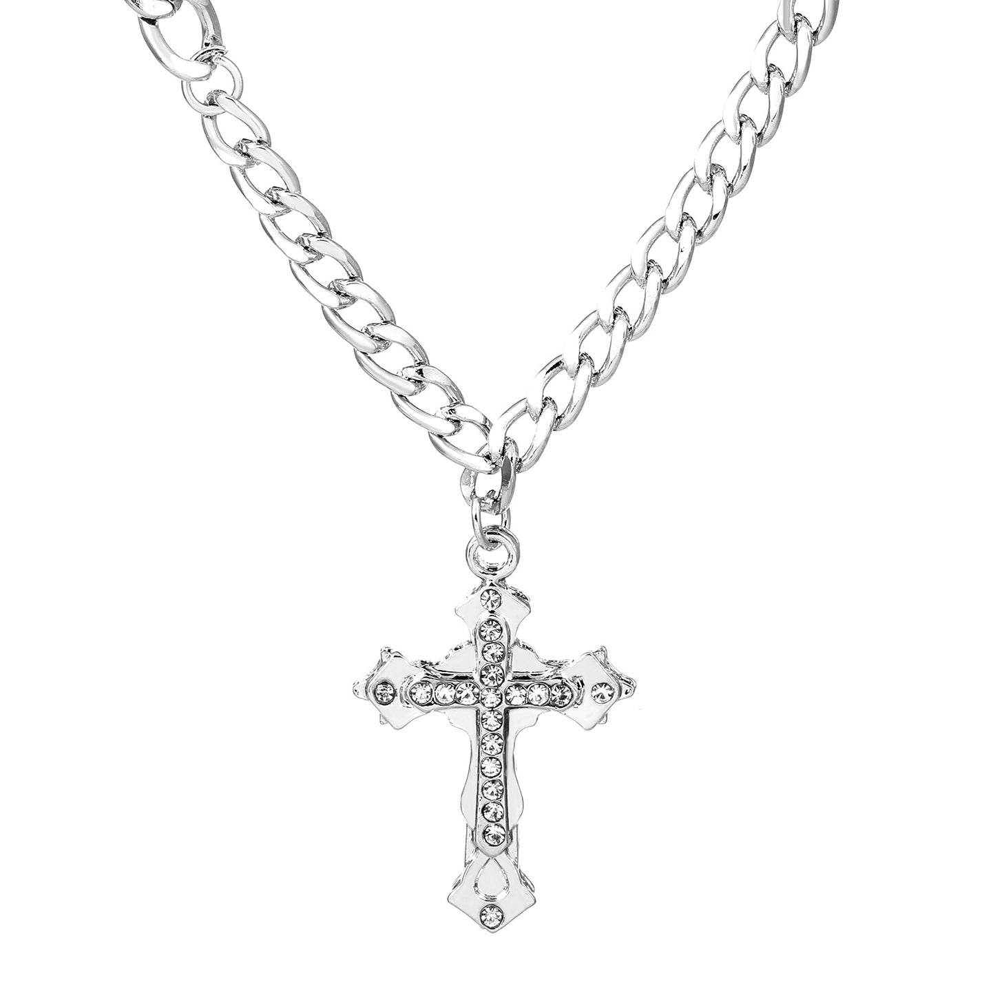 Gothic Punk Cross Alloy Women's Layered Necklaces Necklace