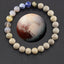 Geometric Natural Stone Planetary Bracelet Set