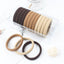 Fashion Circle Solid Color Hair Tie Set - Flocking Rubber Bands for Ponytails and Student Accessories