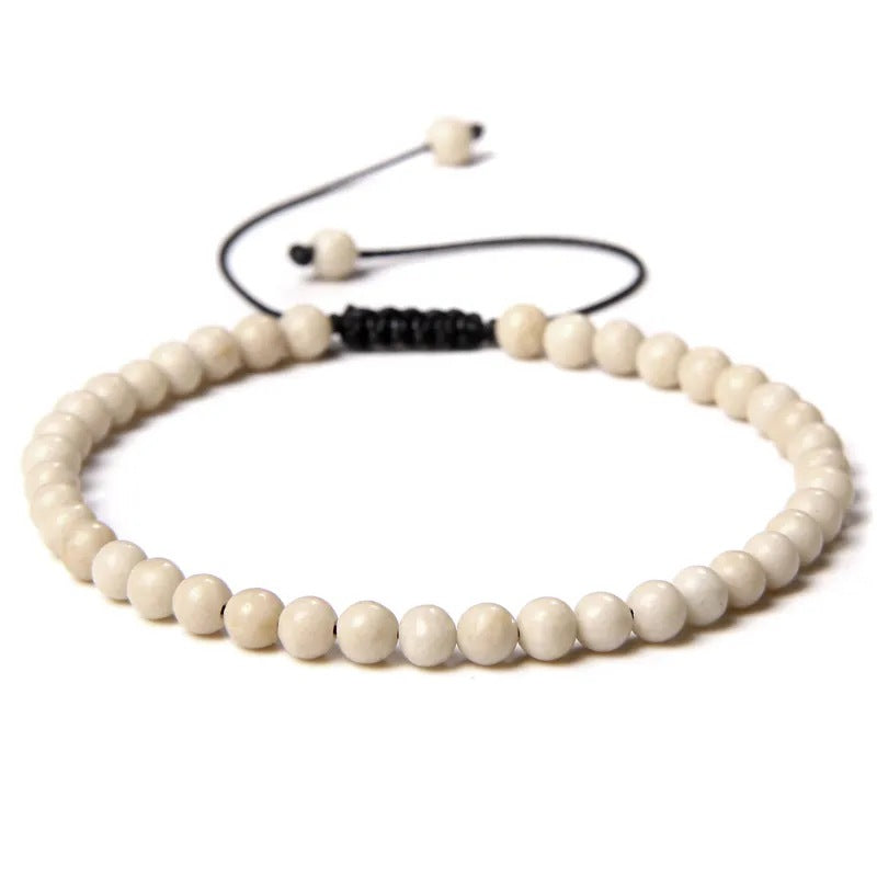 Casual Natural Agate Stone Adjustable Knitting Bracelet