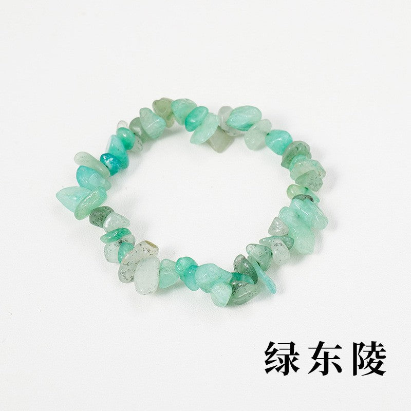 Irregular Crystal Beaded Agate Bracelet for Women