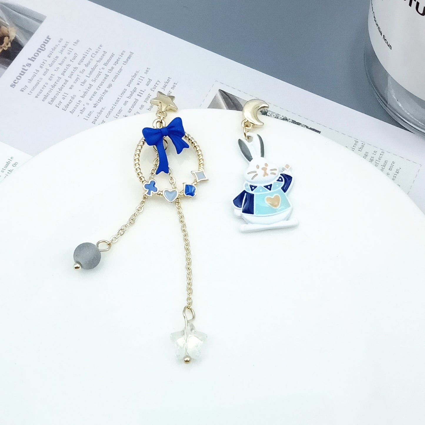 Fashion Cartoon Alloy Enamel Stoving Varnish Drop Earrings