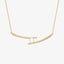 Fashion Minimalist Pearl Chopstick Clavicle Chain Necklace for Women