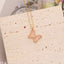 Cute Butterfly Stainless Steel Glass Copper Pendant Necklace No Inlaid Stainless Steel Necklaces