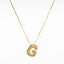 Elegant Gold Plated Zircon Letter Pendant Necklace - Minimalist Design