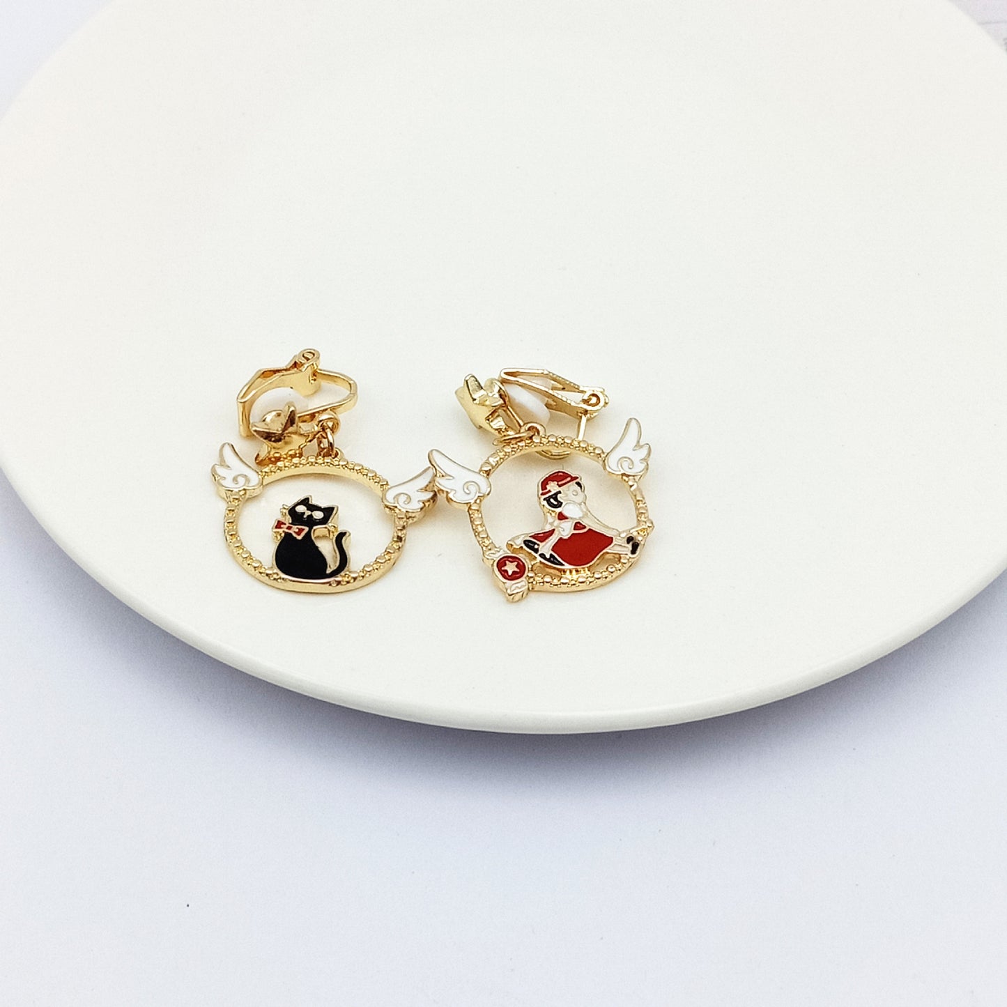 Fashion Cartoon Alloy Enamel Stoving Varnish Drop Earrings