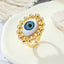 European Retro Metal Evil Eye Colorful Turkish Ring Jewelry