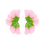 IG Style Sweet Flower Enamel Zinc Alloy Petal Earrings