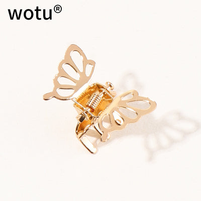 Women's Minimalist Butterfly Metal Hair Claw Clip