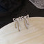 Elegant Bow Knot Diamond Ear Cuffs - Versatile Alloy Ear Clips