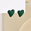 1 Pair Heart Shape Acrylic Stud Earrings - Valentine's Day Collection