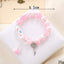 Lady Sweet Classic Pentagram Bell Crystal Alloy Moonstone Bracelets for Women