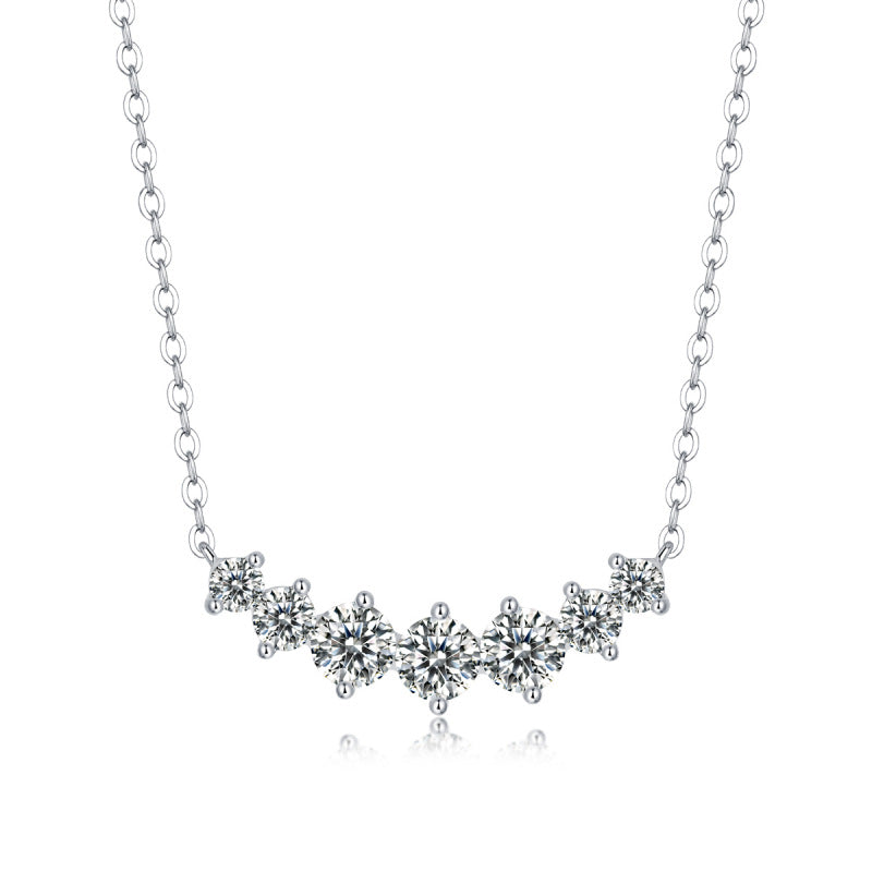 Lady Sterling Silver Moissanite Necklace