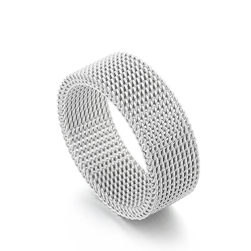 Simple Style Geometric Titanium Steel Rings Plating Stainless Steel Rings