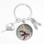 Artistic Ballet Dancer Round Alloy Metal Keychain Pendant