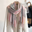 Korean Plaid Scarf Unisex Autumn Winter Warm Shawl Long Tassel Imitation Cashmere