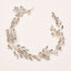 Silver Marquise Rhinestone Leaf Hairband for Weddings