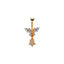 Rose Gold Plated Zircon Butterfly & Snowflake Belly Ring with Rhinestones